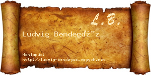 Ludvig Bendegúz névjegykártya