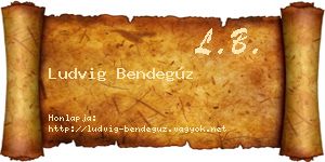 Ludvig Bendegúz névjegykártya